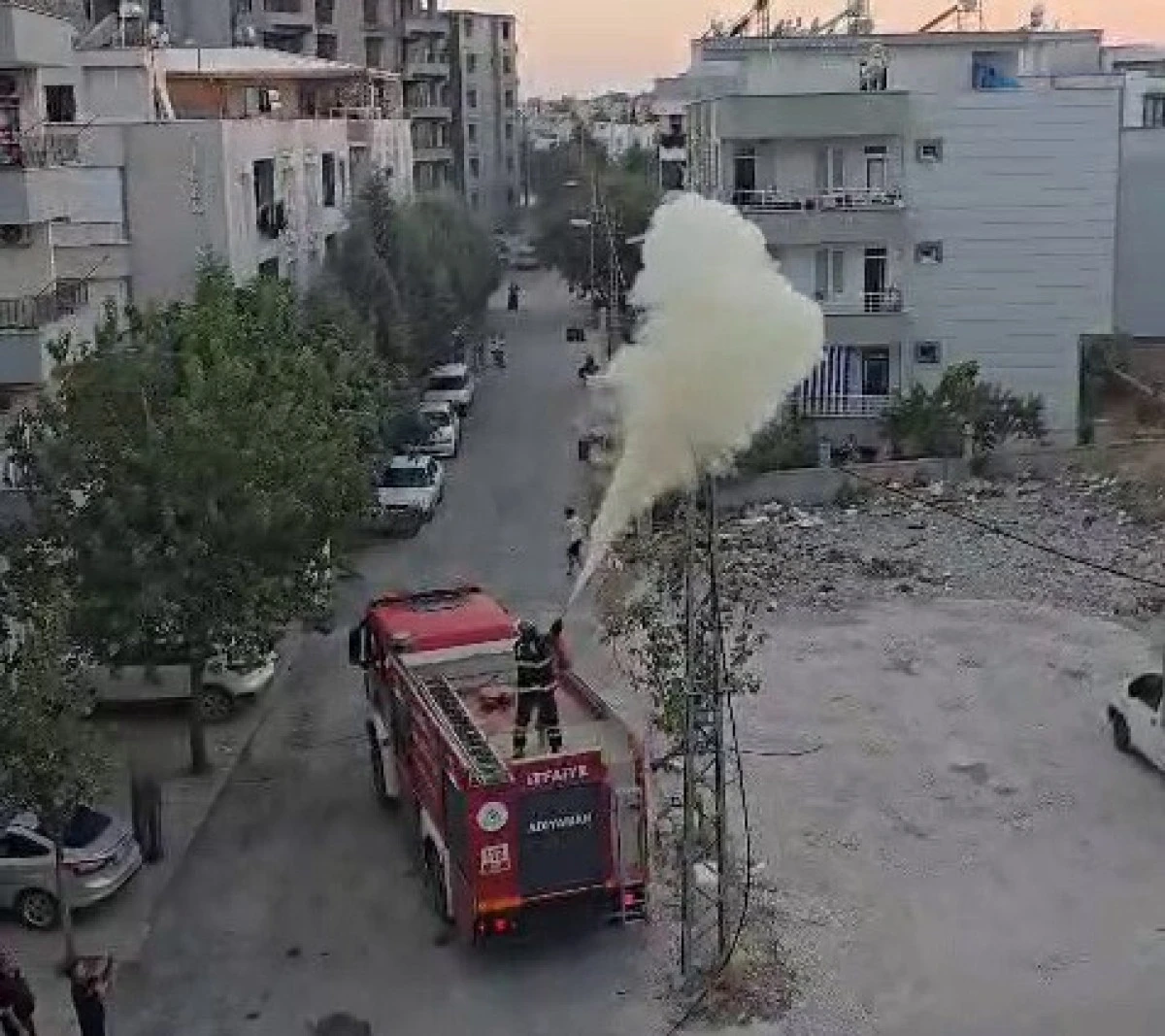 Adıyaman’da Elektrik Hattında Yangın Çıktı   