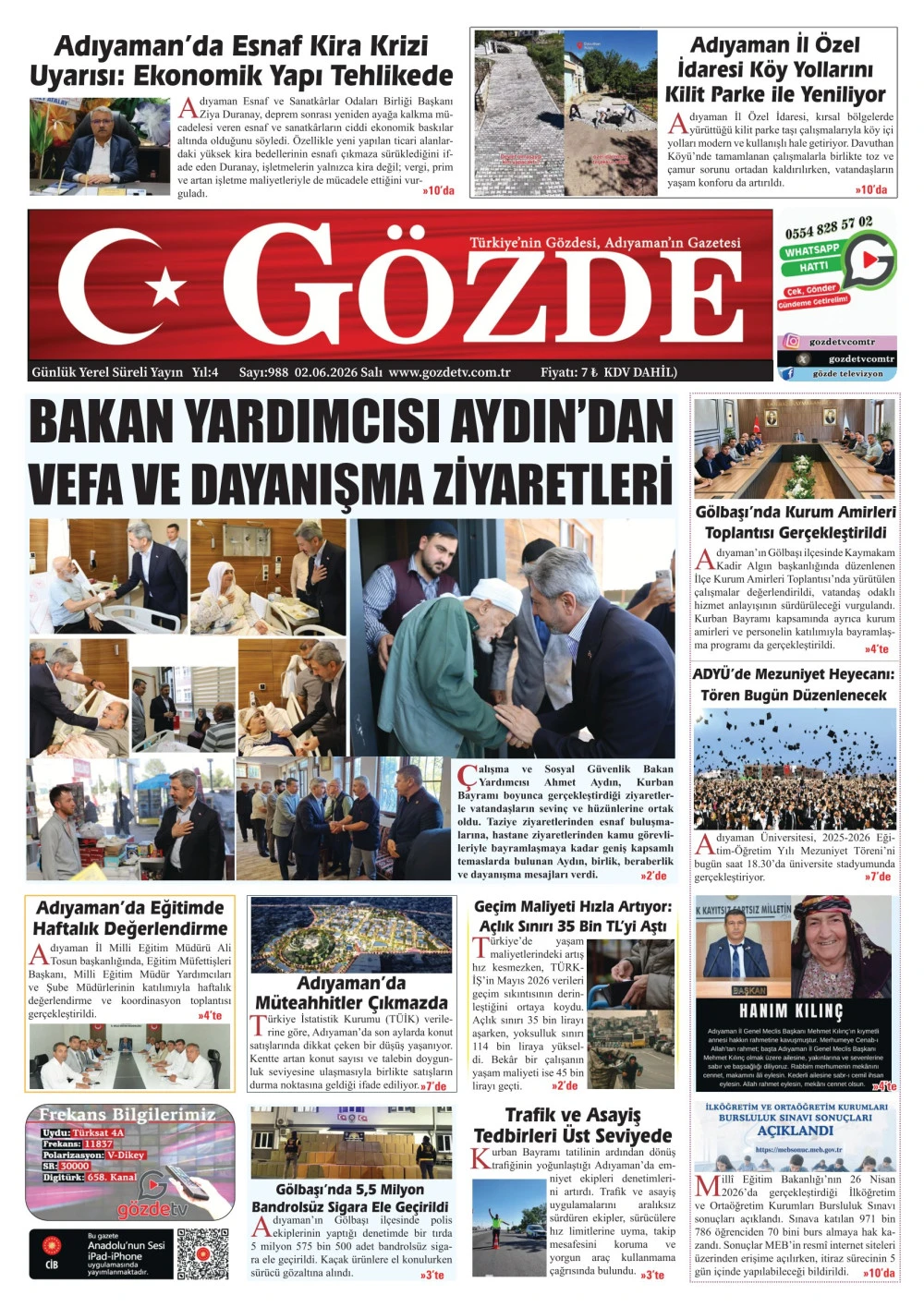 02 HAZİRAN 2026/988 Sayı