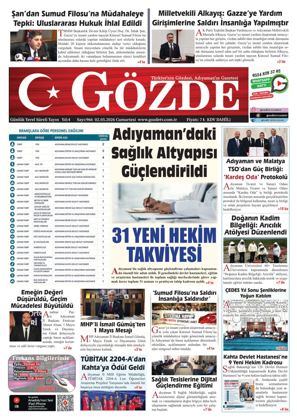 02 MAYIS 2026/966 Sayı