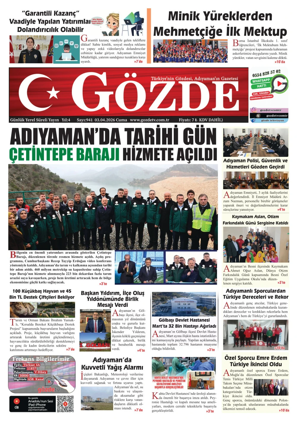 03 NİSAN 2026/941 Sayı