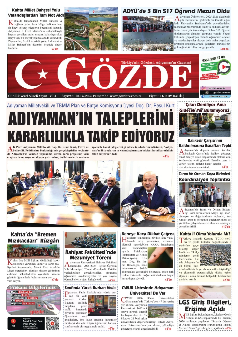 04 HAZİRAN 2026/990 Sayı