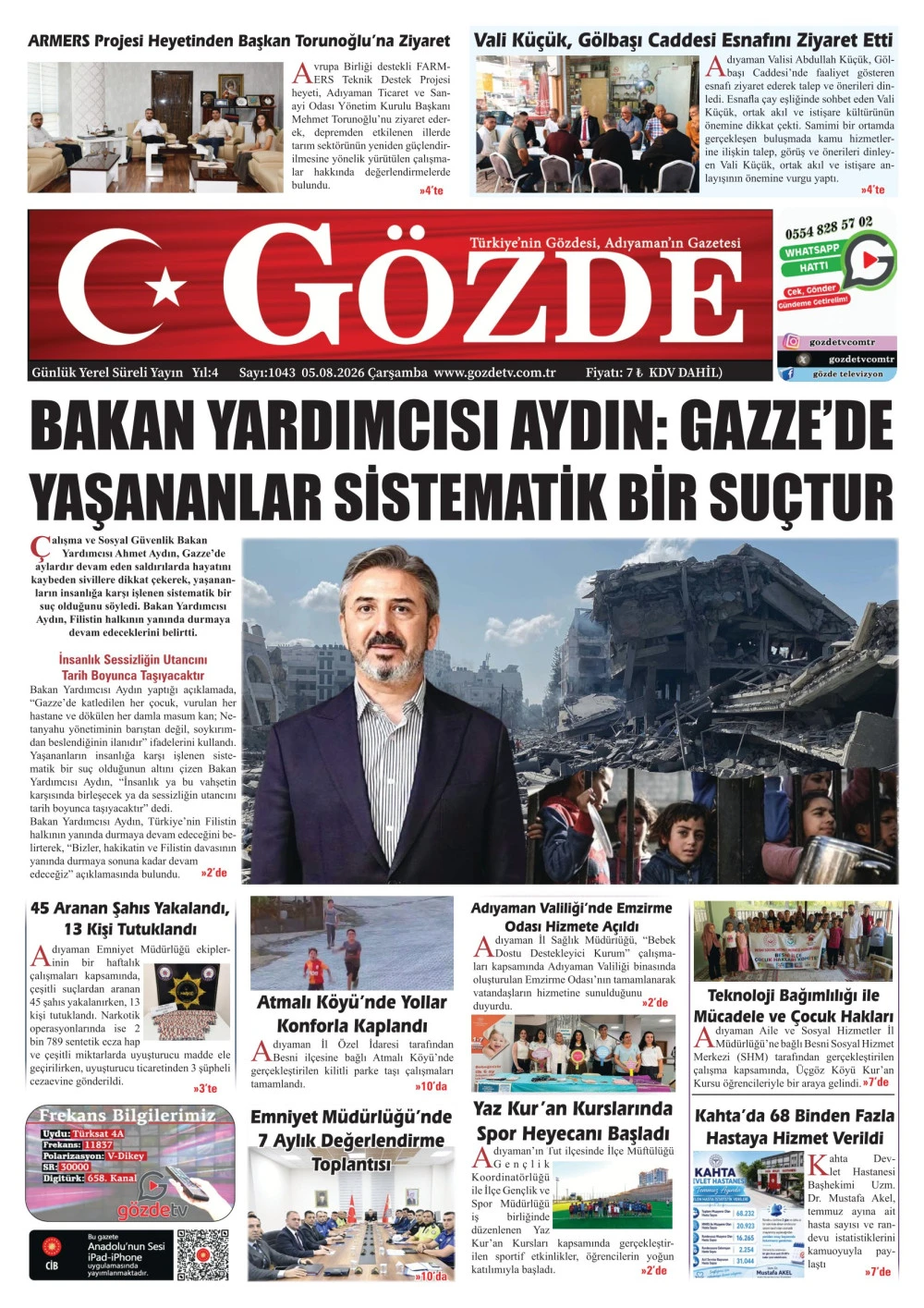 05 AĞUSTOS 2026/1043 Sayı