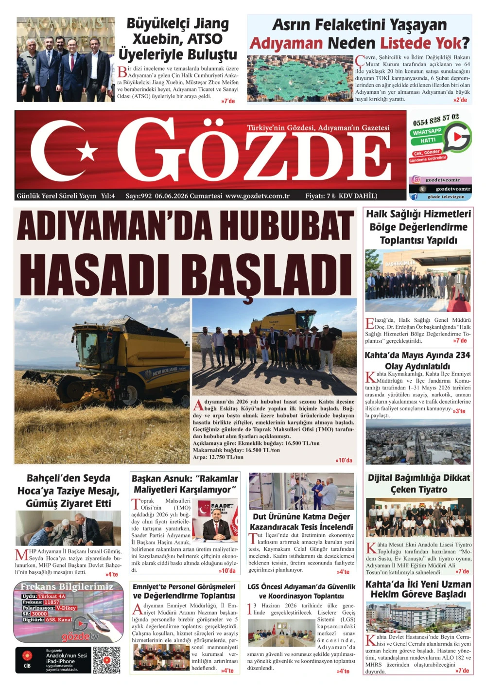 06 HAZİRAN 2026/992 Sayı