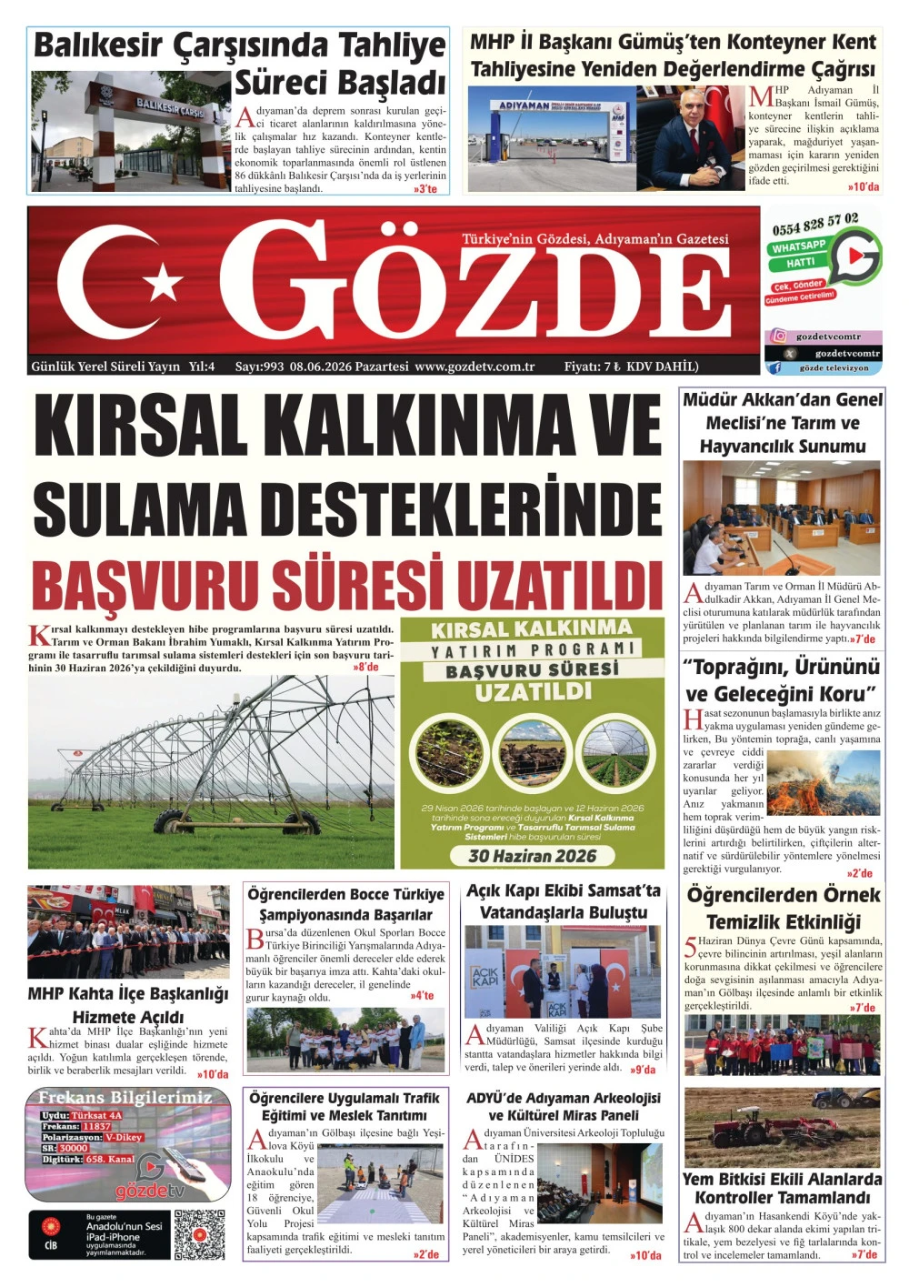 08 HAZİRAN 2026/993 Sayı