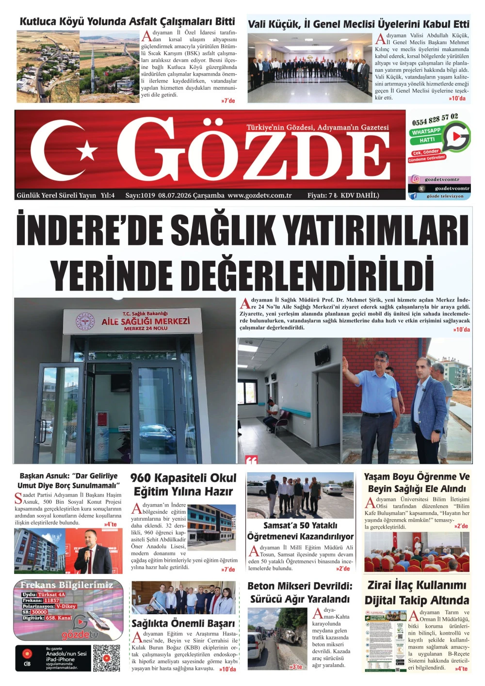 08 TEMMUZ 2026/1019 Sayı