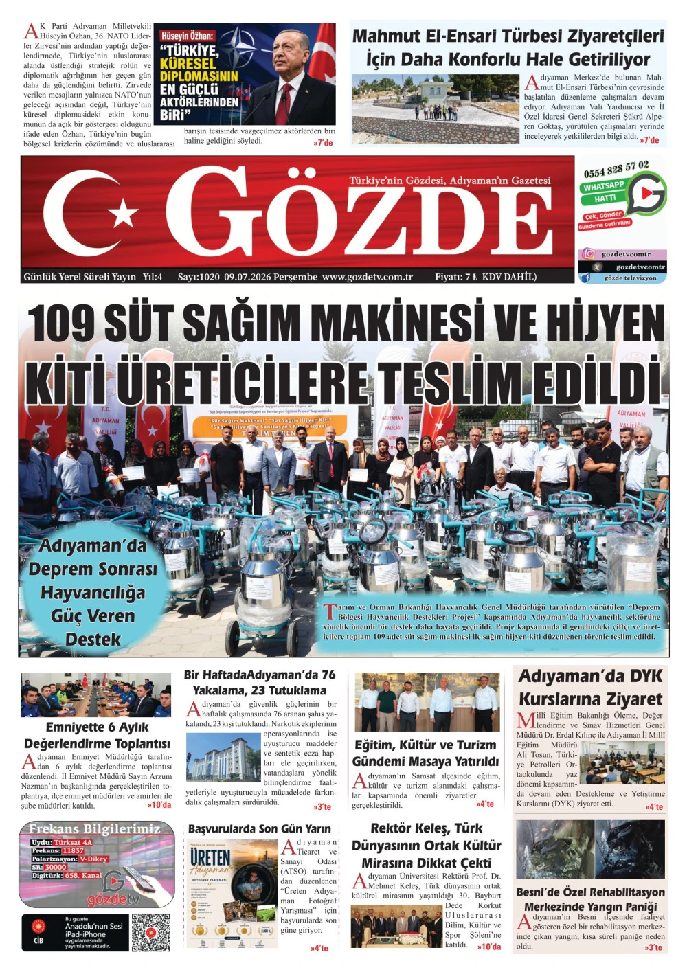 09 TEMMUZ 2026/1020 Sayı
