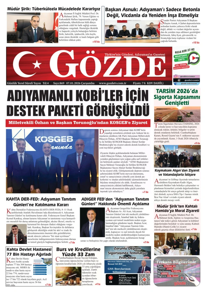07 OCAK 2026/869 Sayı