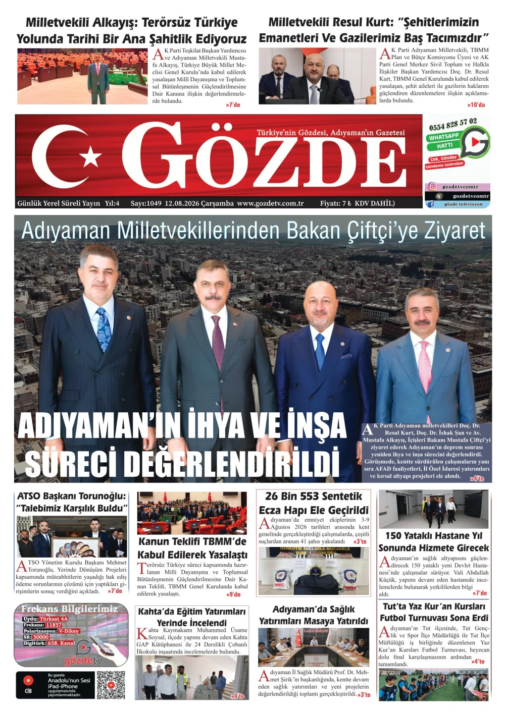 12 AĞUSTOS 2026/1049 Sayı
