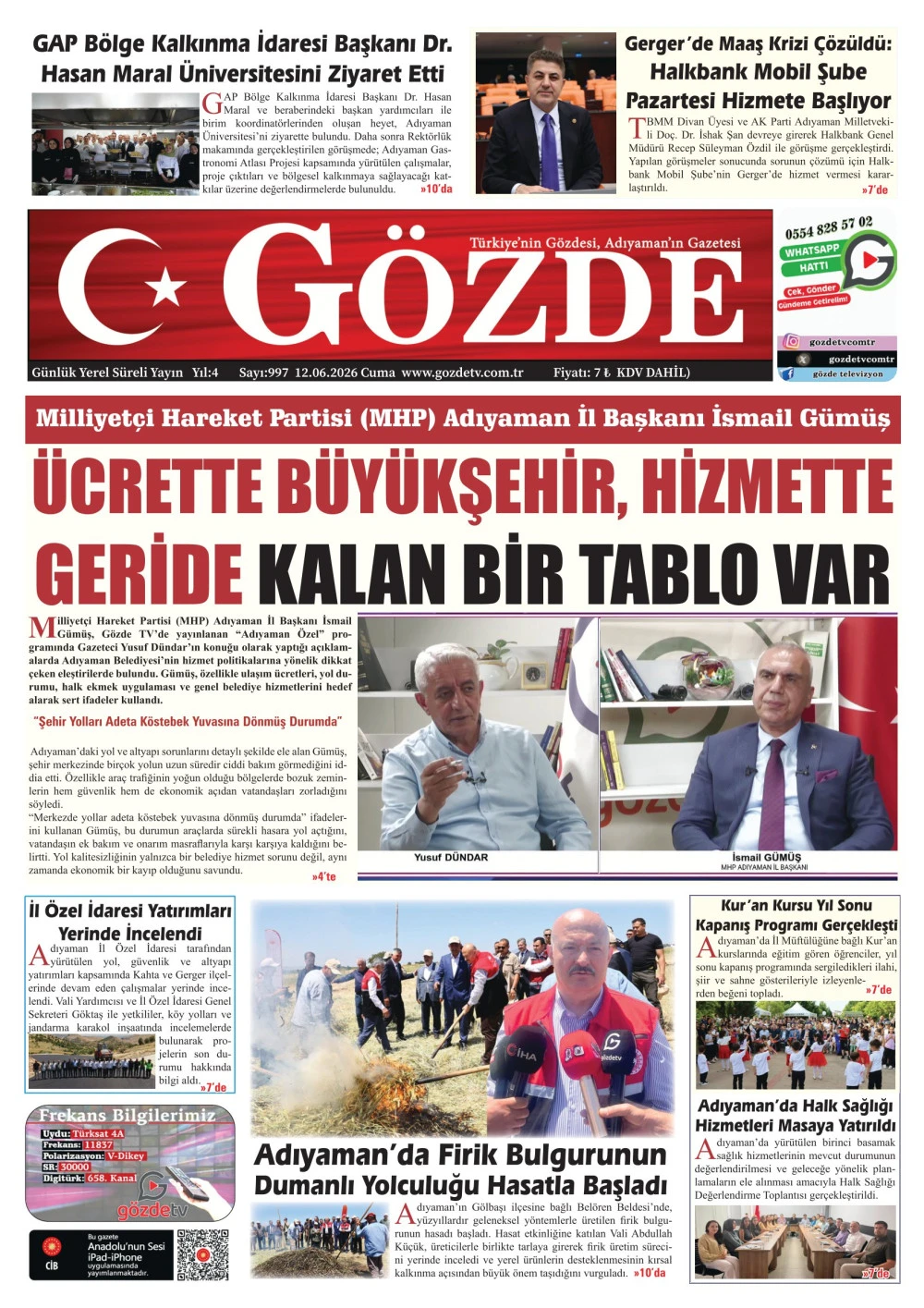 12 HAZİRAN 2026/997 Sayı