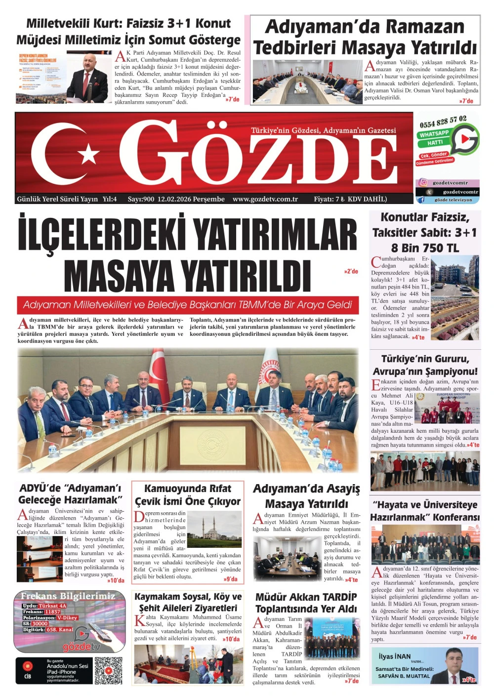 12 ŞUBAT 2026/900 Sayı