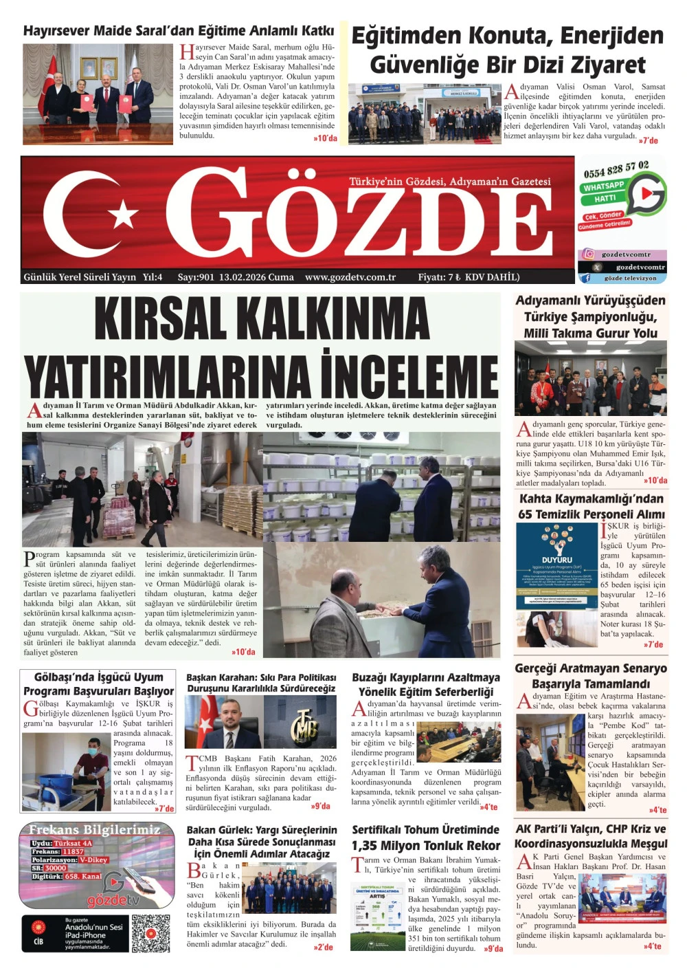 13 ŞUBAT 2026/901 Sayı