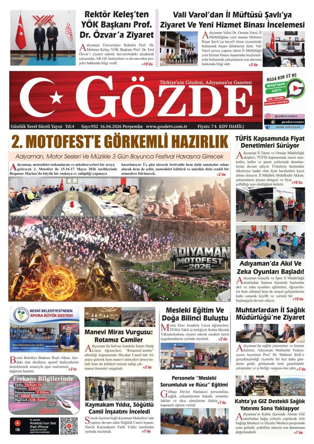 16 NİSAN 2026/952 Sayı