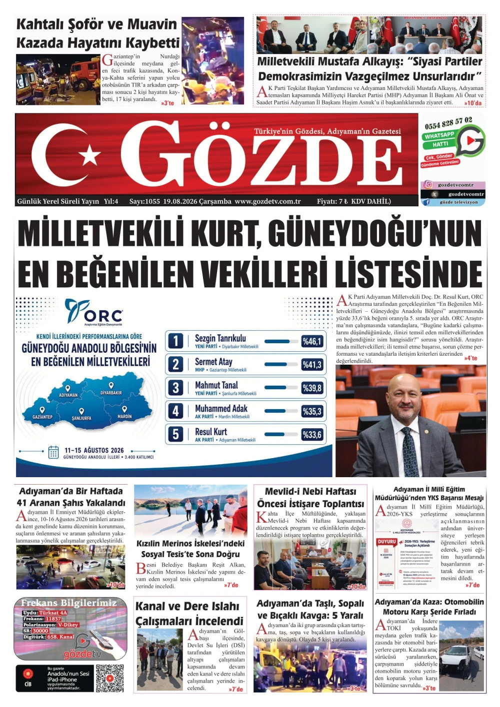 19 AĞUSTOS 2026/1055 Sayı