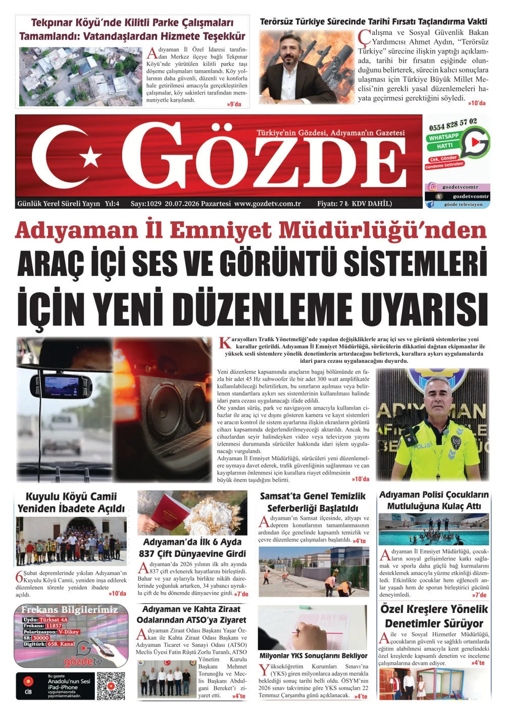 20 TEMMUZ 2026/1029 Sayı