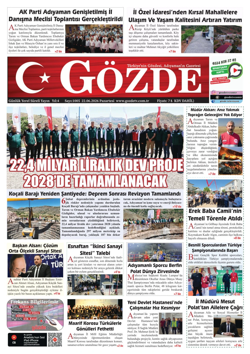 22 HAZİRAN 2026/1005 Sayı