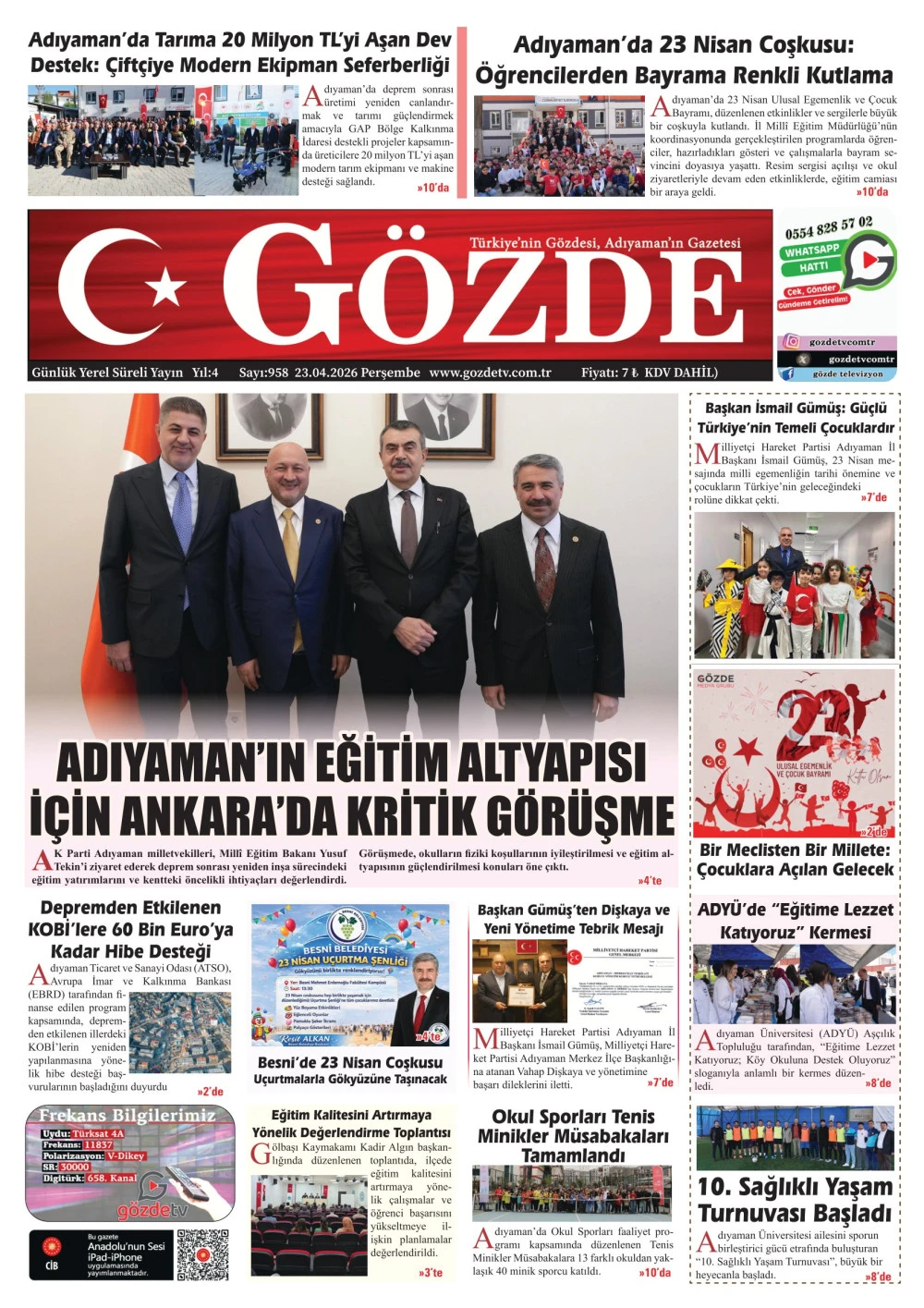 23 NİSAN 2026/958 Sayı