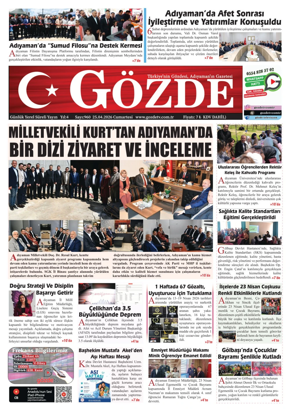 25 NİSAN 2026/960 Sayı