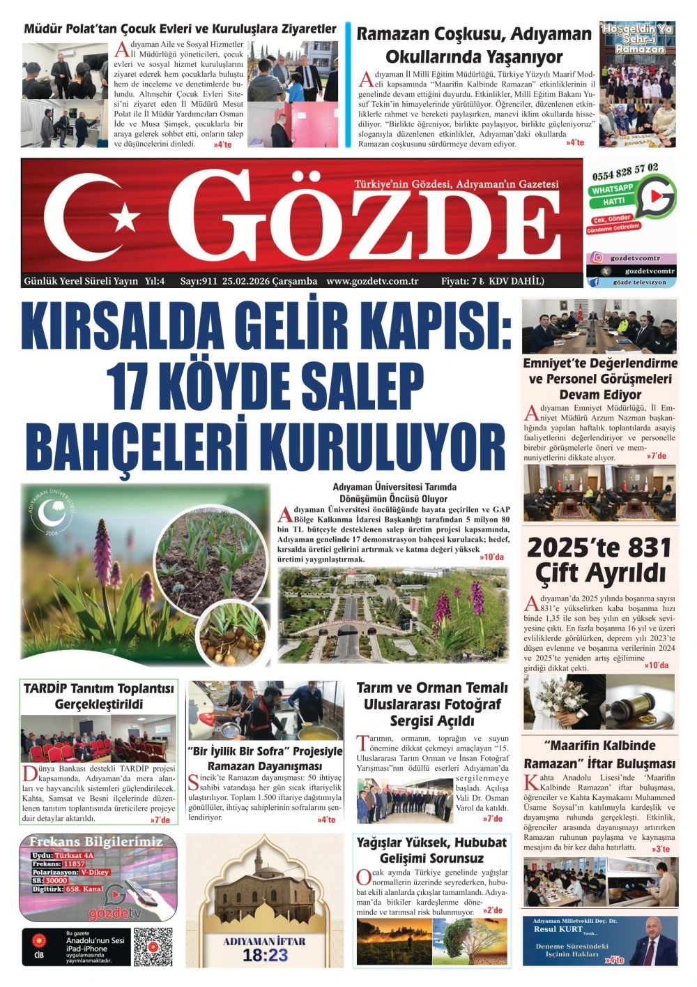 25 ŞUBAT 2026/911 Sayı