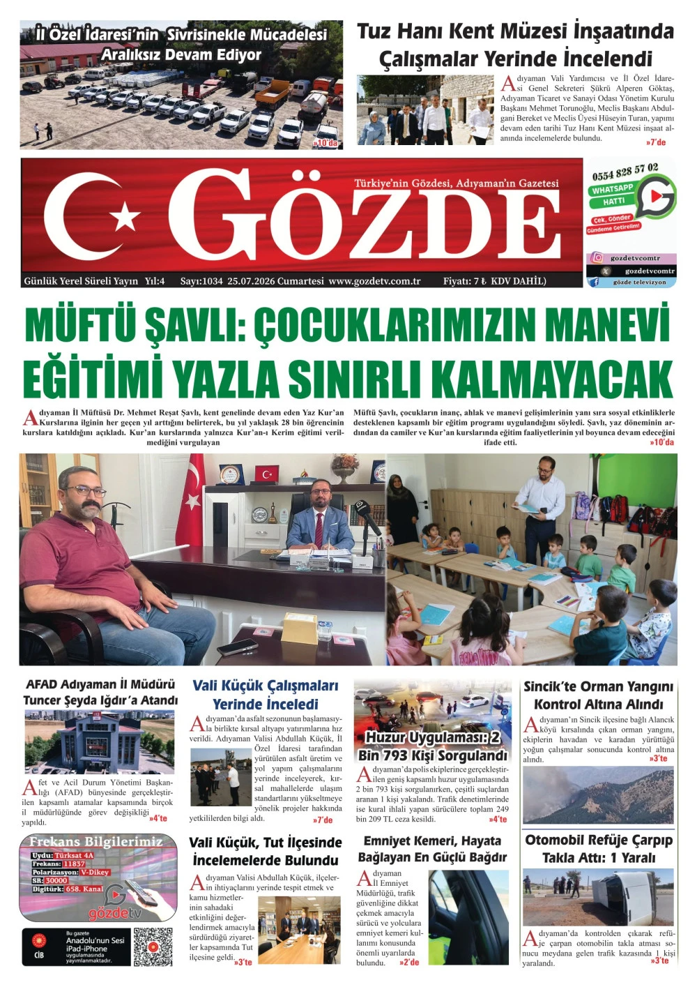 25 TEMMUZ 2026/1034 Sayı