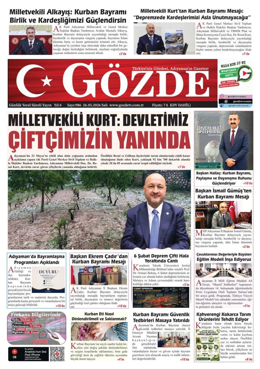 26 MAYIS 2026/986 Sayı