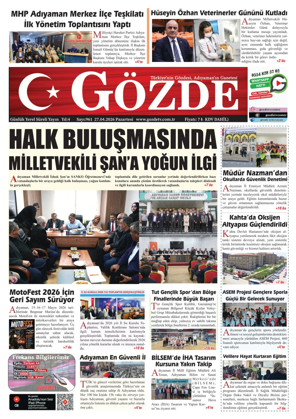 27 NİSAN 2026/961 Sayı