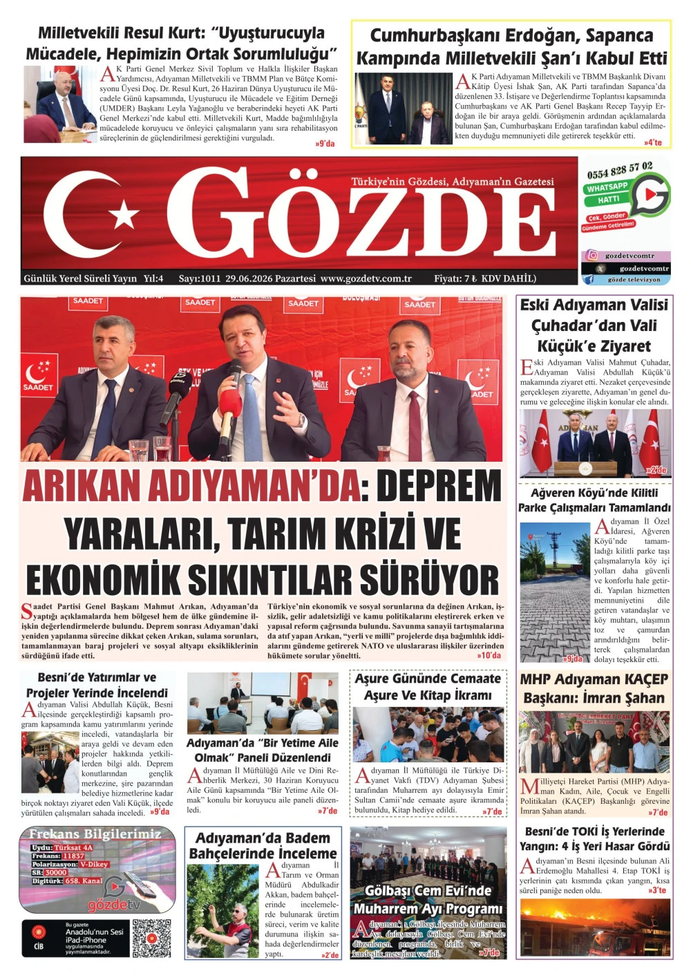 29 HAZİRAN 2026/1011 Sayı