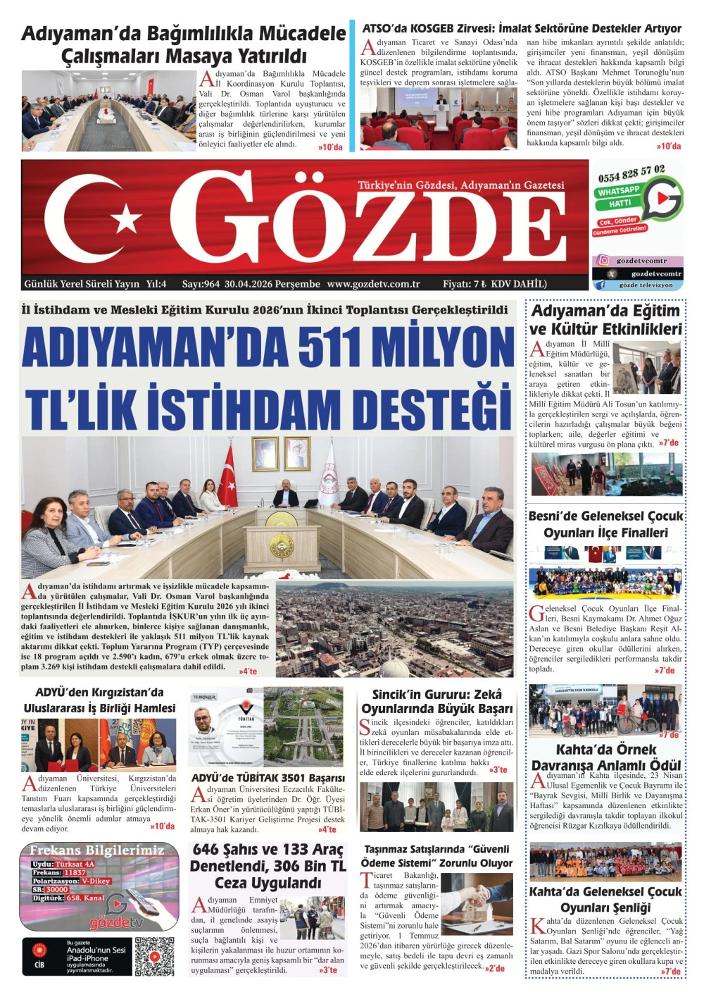 30 NİSAN 2026/964 Sayı