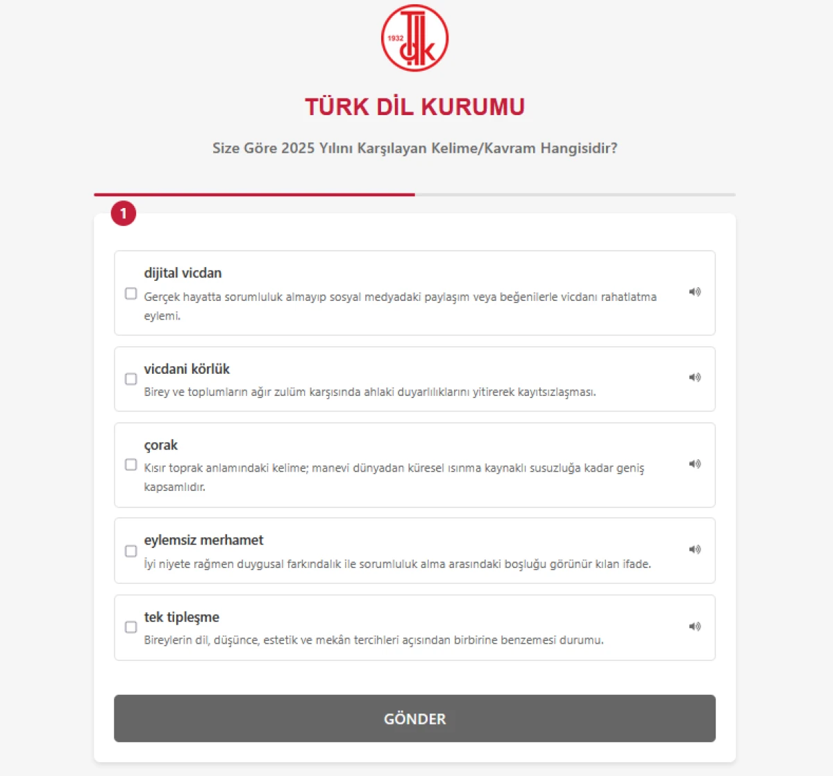 2025 Yılının Kelimesi/Kavramı i&ccedil;in Halk Oylaması Devam Ediyor