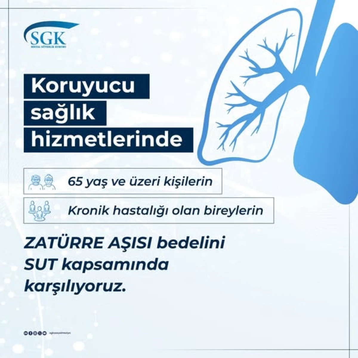 65 Yaş Üstü ve Kronik Hastalara Zatürre Aşısı Ücretsiz