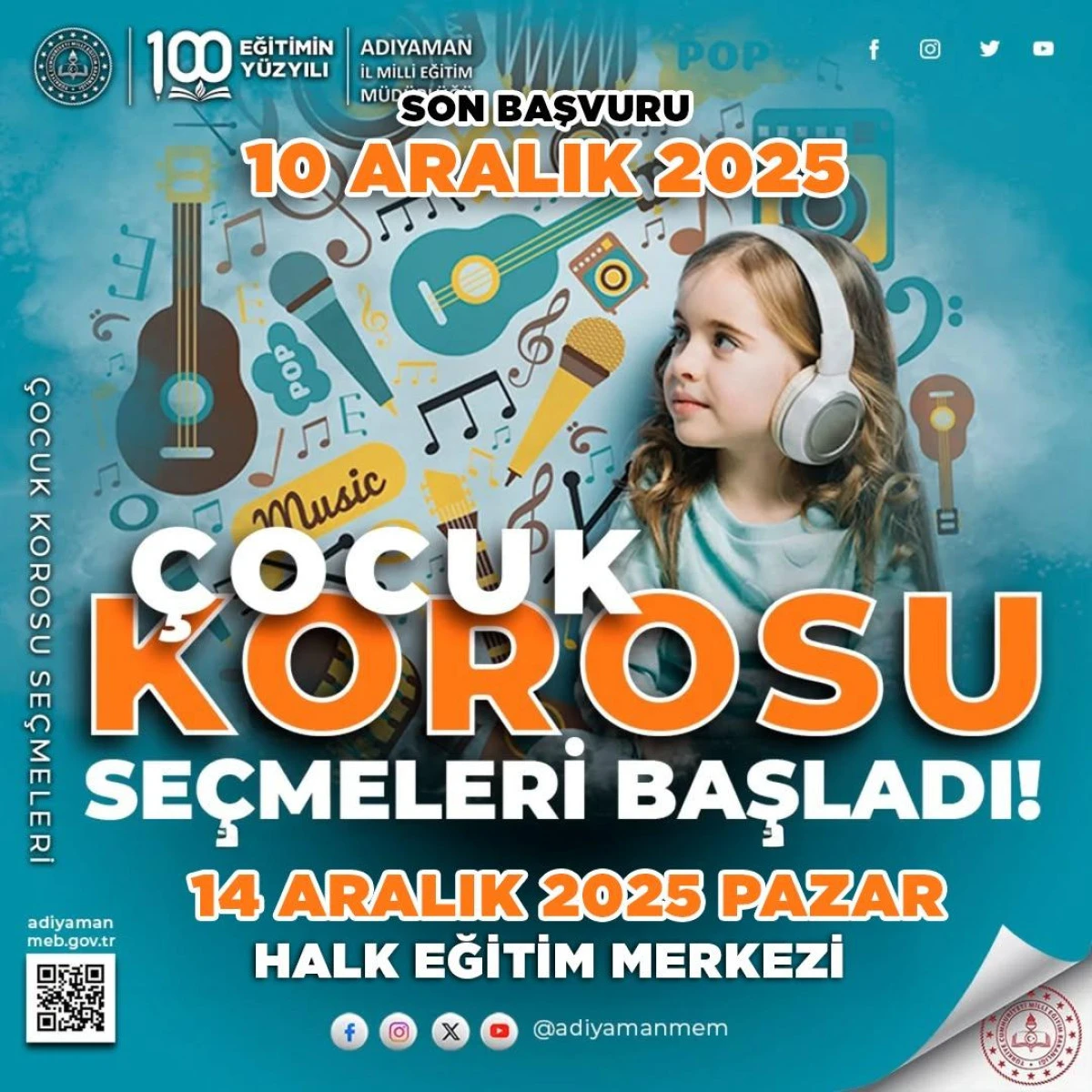 Adıyaman Çocuk Korosu Seçmeleri Başlıyor