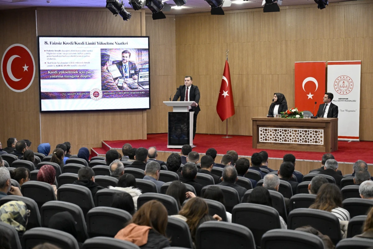 Adıyaman İl Milli Eğitim M&uuml;d&uuml;rl&uuml;ğ&uuml; Koordinasyonunda IBAN Dolandırıcılığına Karşı Bilgilendirme Semineri D&uuml;zenlendi