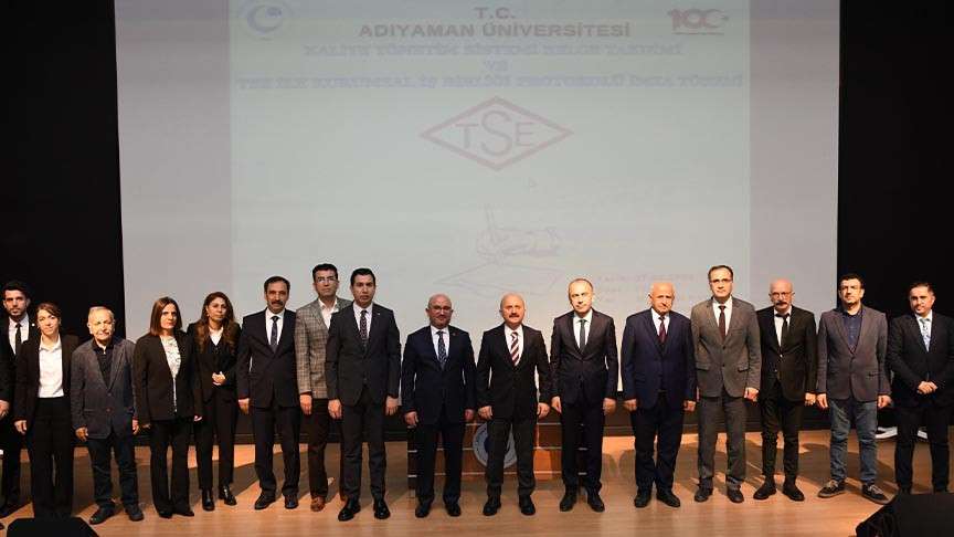 Adıyaman Üniversitesi TSE kalite yönetim sistemi belgesi aldı