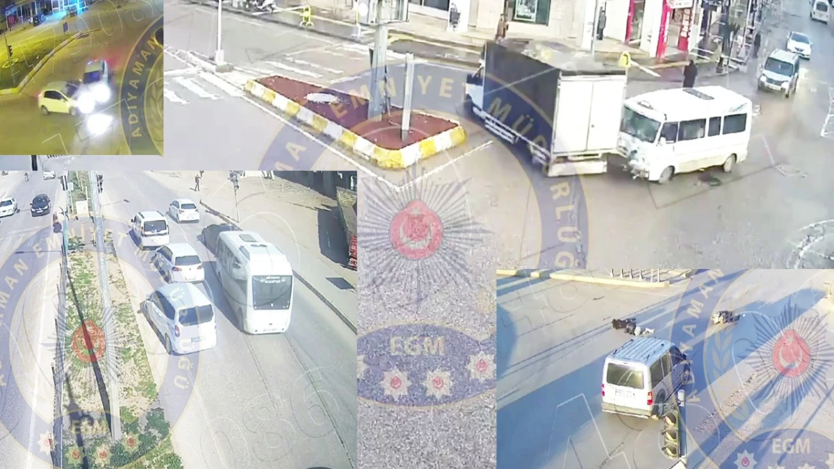 Adıyaman’da Dikkatsizlik ve Işık İhlali Kazaları KGYS Kameralarına Yansıdı