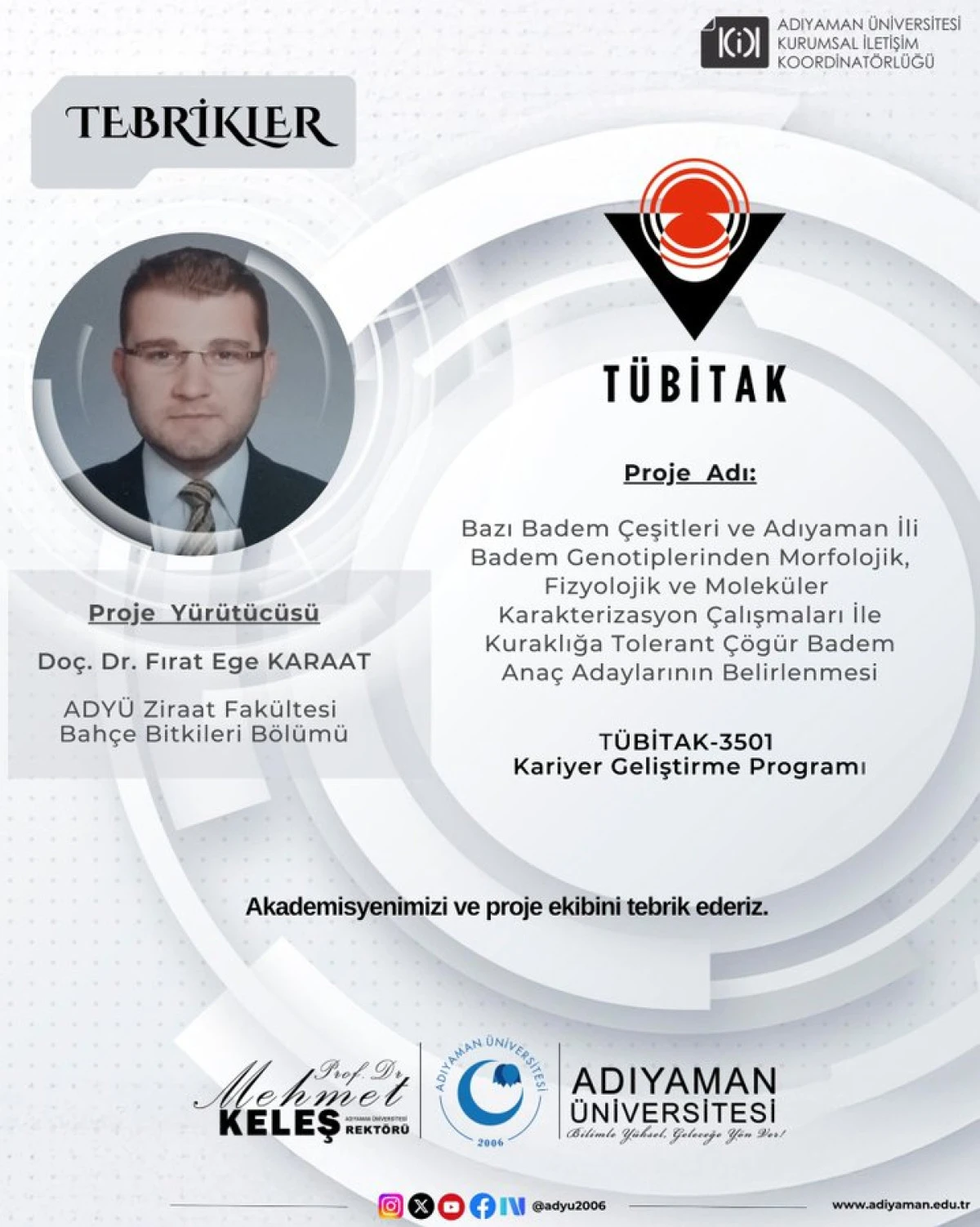 ADY&Uuml;&rsquo;den Kuraklığa Dayanıklı Badem Ana&ccedil;ları İ&ccedil;in &Ouml;nemli Proje