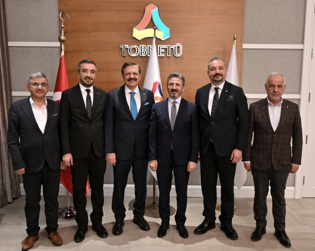 ATSO Heyeti ve Bakan Yardımcısı Aydın, TOBB Başkanı Hisarcıklıoğlu’na Ziyaret