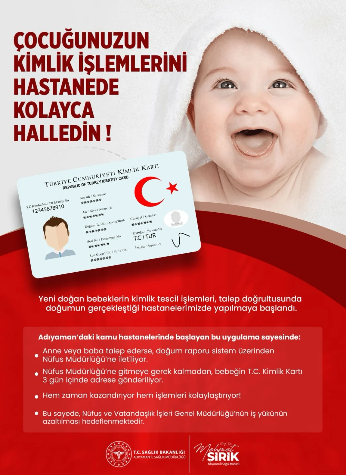 Çocuğunuzun Kimlik İşlemlerini Hastanede Kolayca Halledin!
