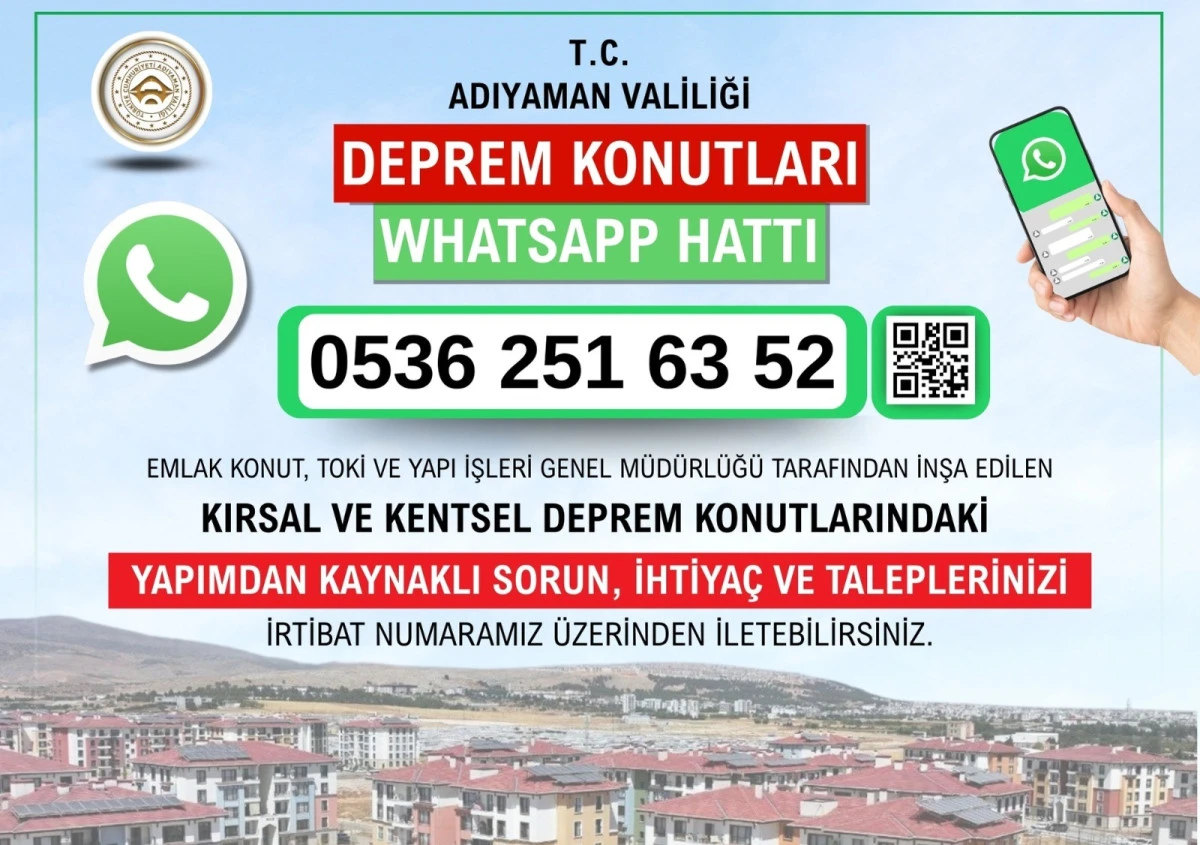 Deprem Konutlarındaki Sorunlar Artık WhatsApp ile Hızla Çözülecek