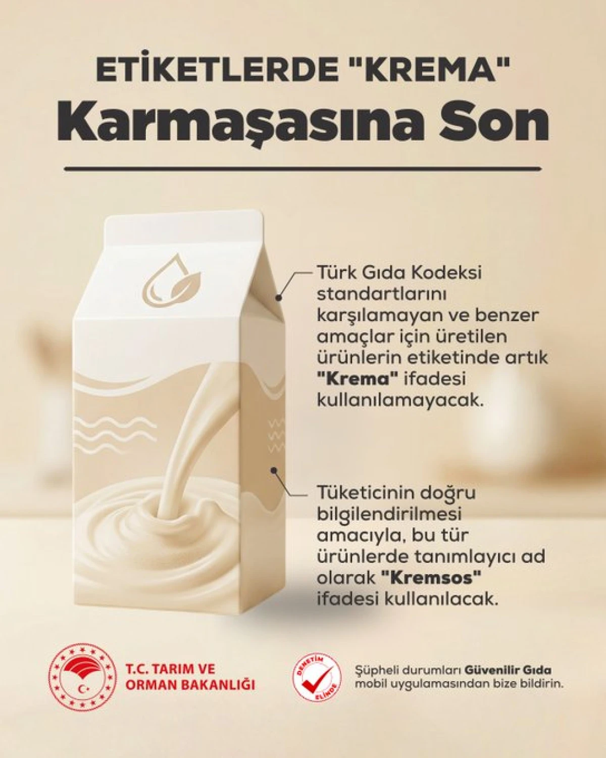 Kremaya Sıkı Denetim: Standart Dışı &Uuml;r&uuml;nlere &ldquo;Kremsos&rdquo; Zorunluluğu