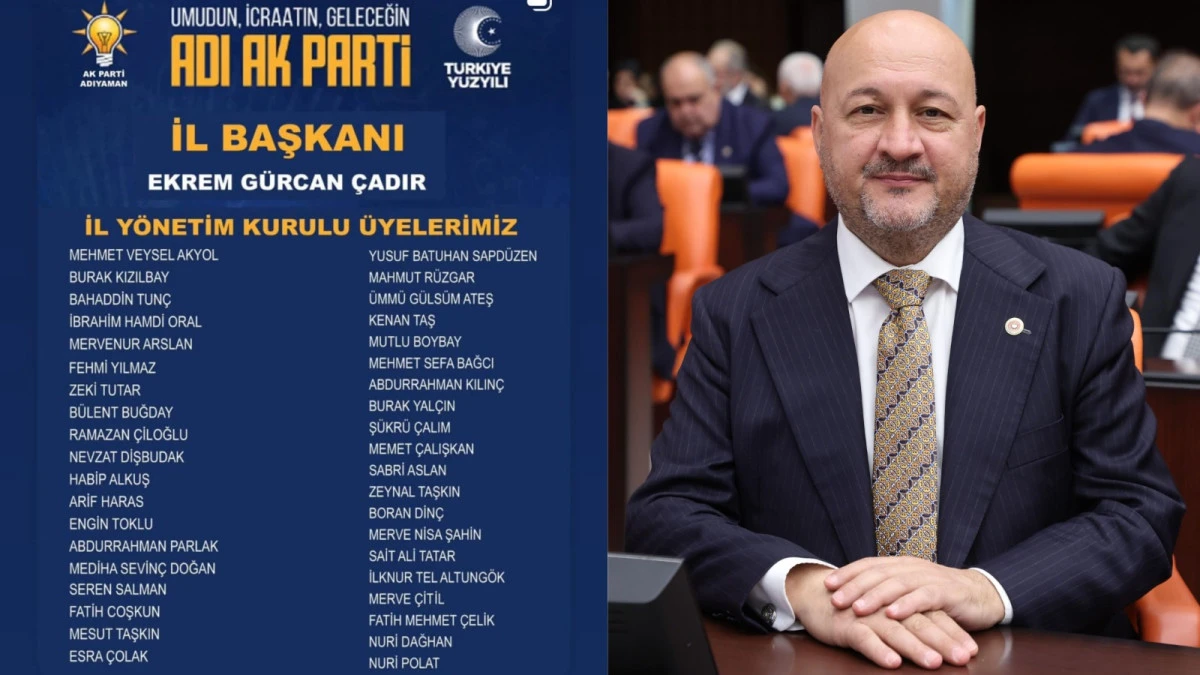 Milletvekili Doç. Dr. Resul Kurt’tan Yeni AK Parti Adıyaman İl Yönetimine Tebrik