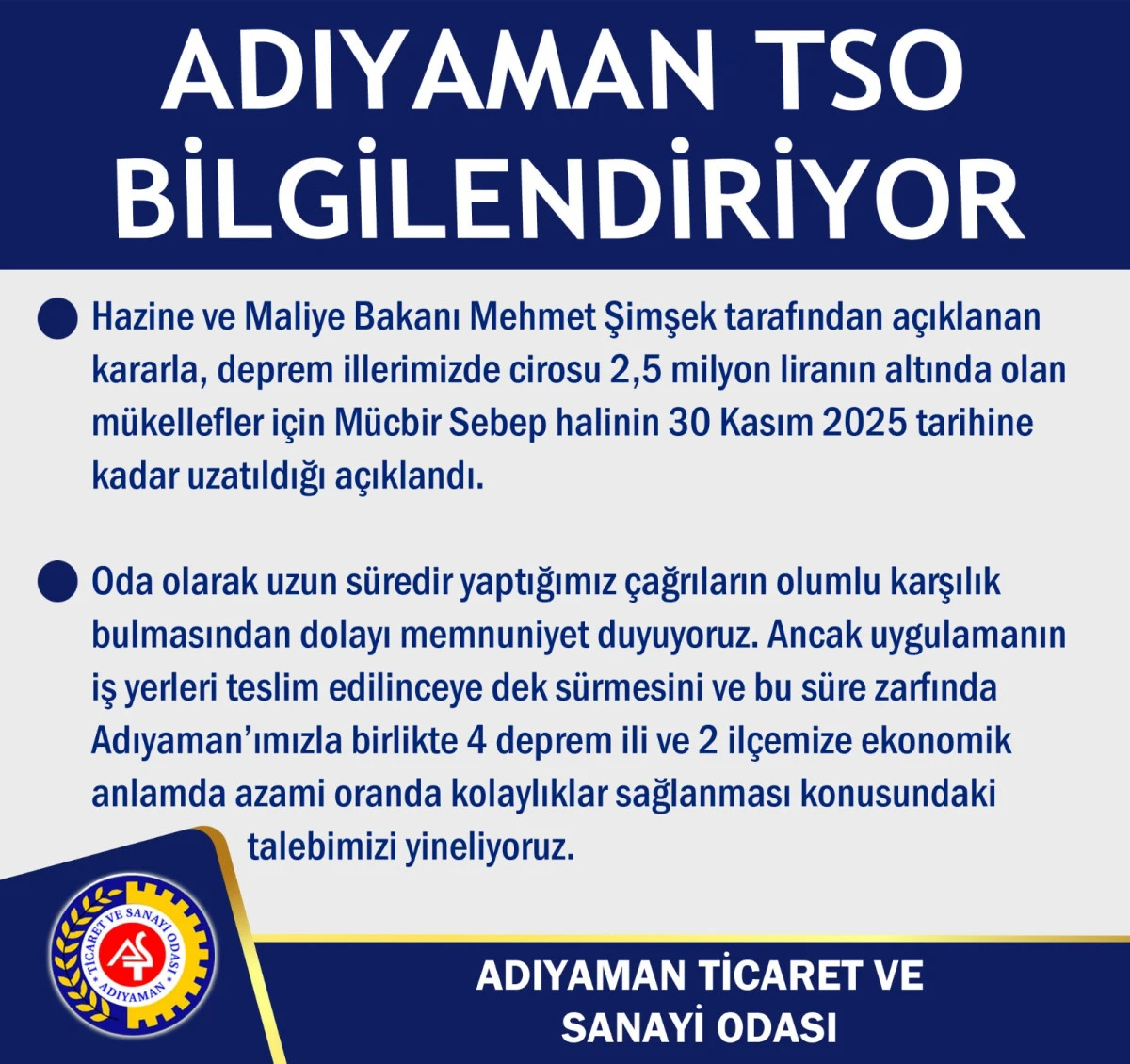 Mücbir Sebep Hali Son Kez 6 Ay Daha Uzatıldı