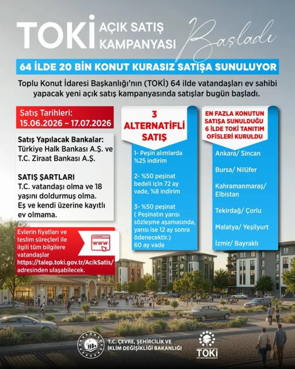 TOKİ A&ccedil;ık Satış Kampanyası Başladı