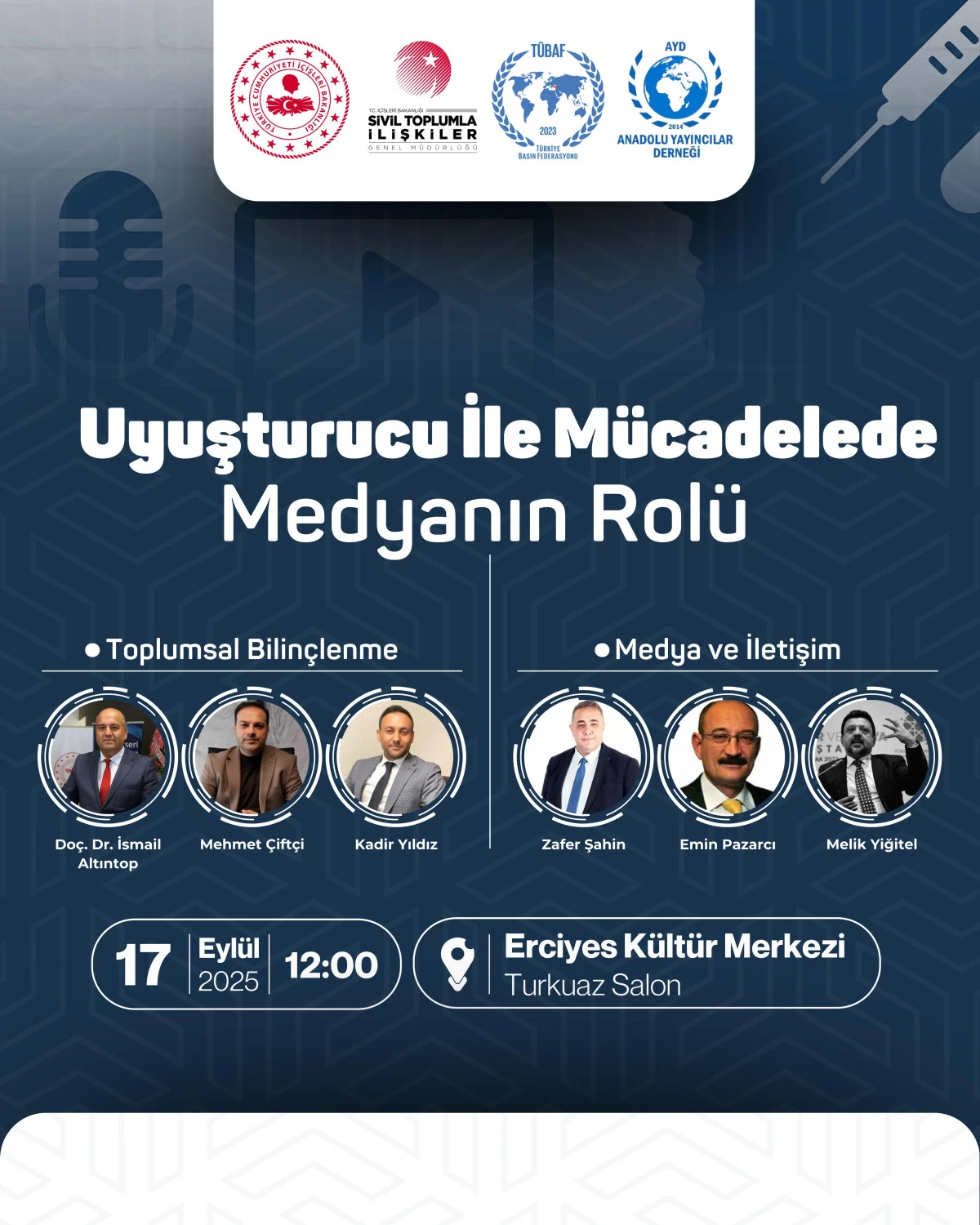 Uyuşturucu ile Mücadelede Medyanın Rolü Paneli Kayseri ve Van’da Yapılacak