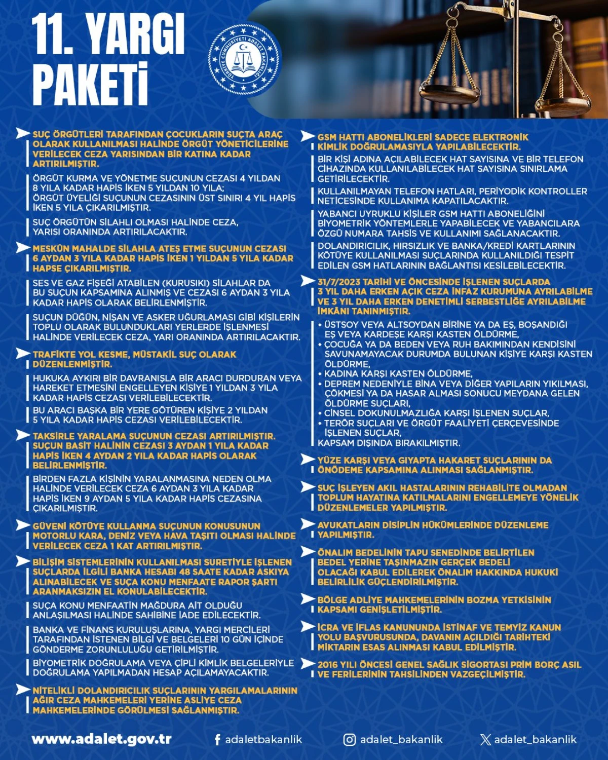 Yargı Reformunda Yeni D&ouml;nem: 11. Yargı Paketi Resmileşti